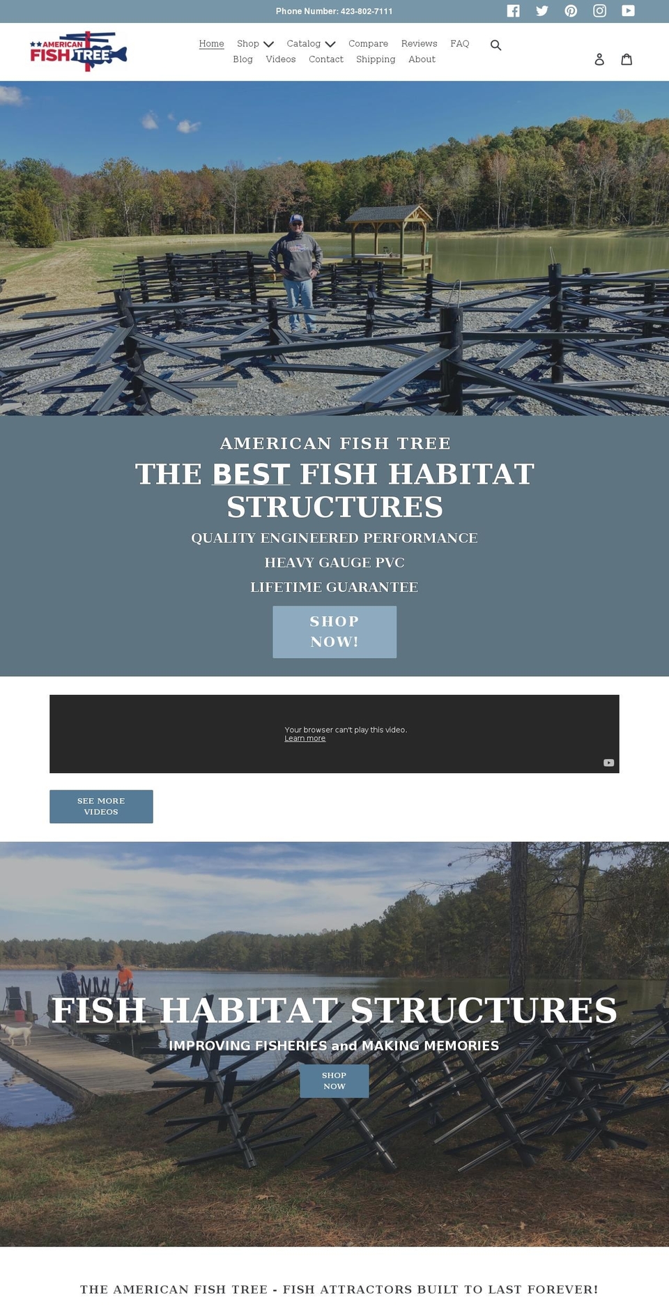 americanfishtree.com shopify website screenshot