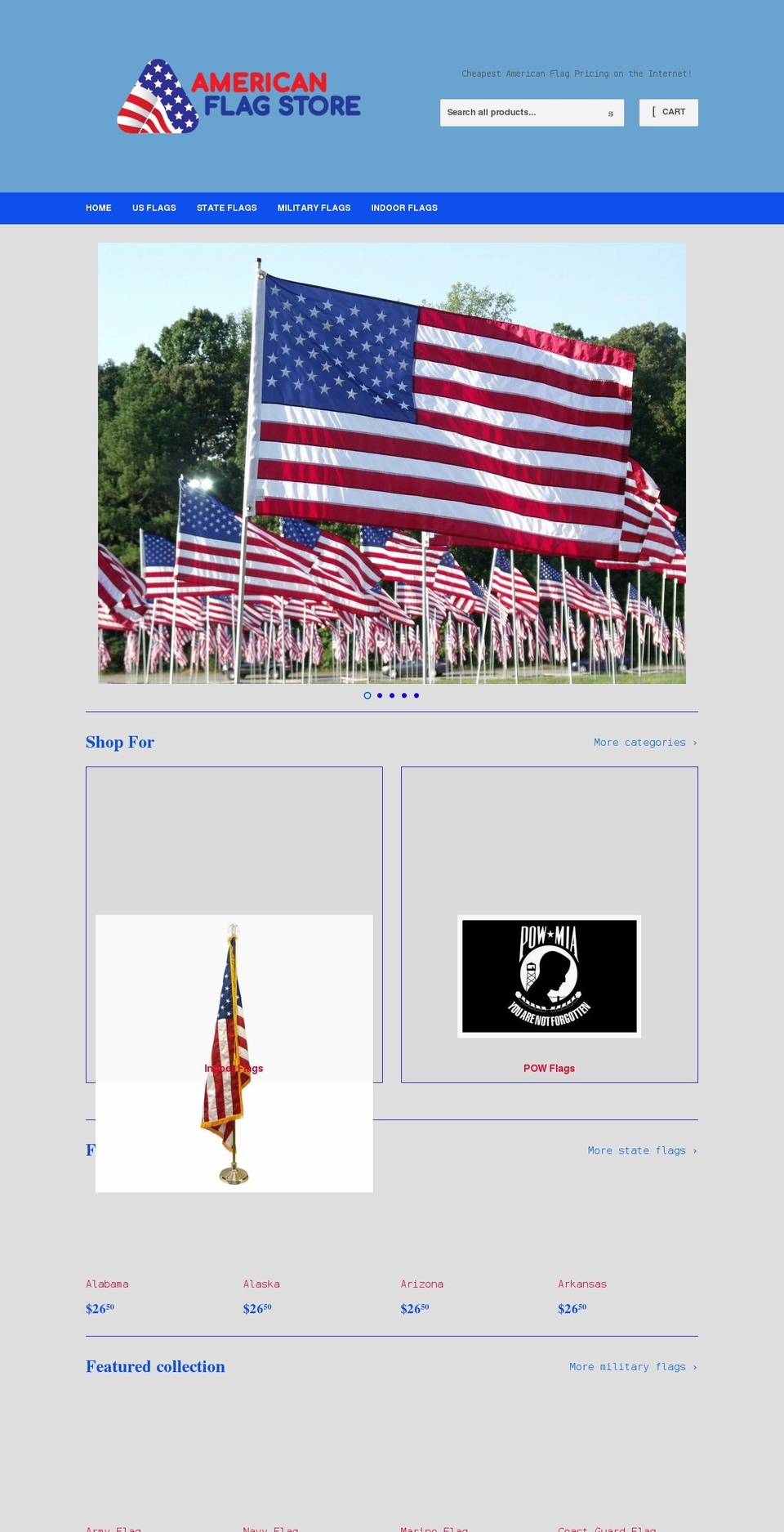americanflagstore.net shopify website screenshot