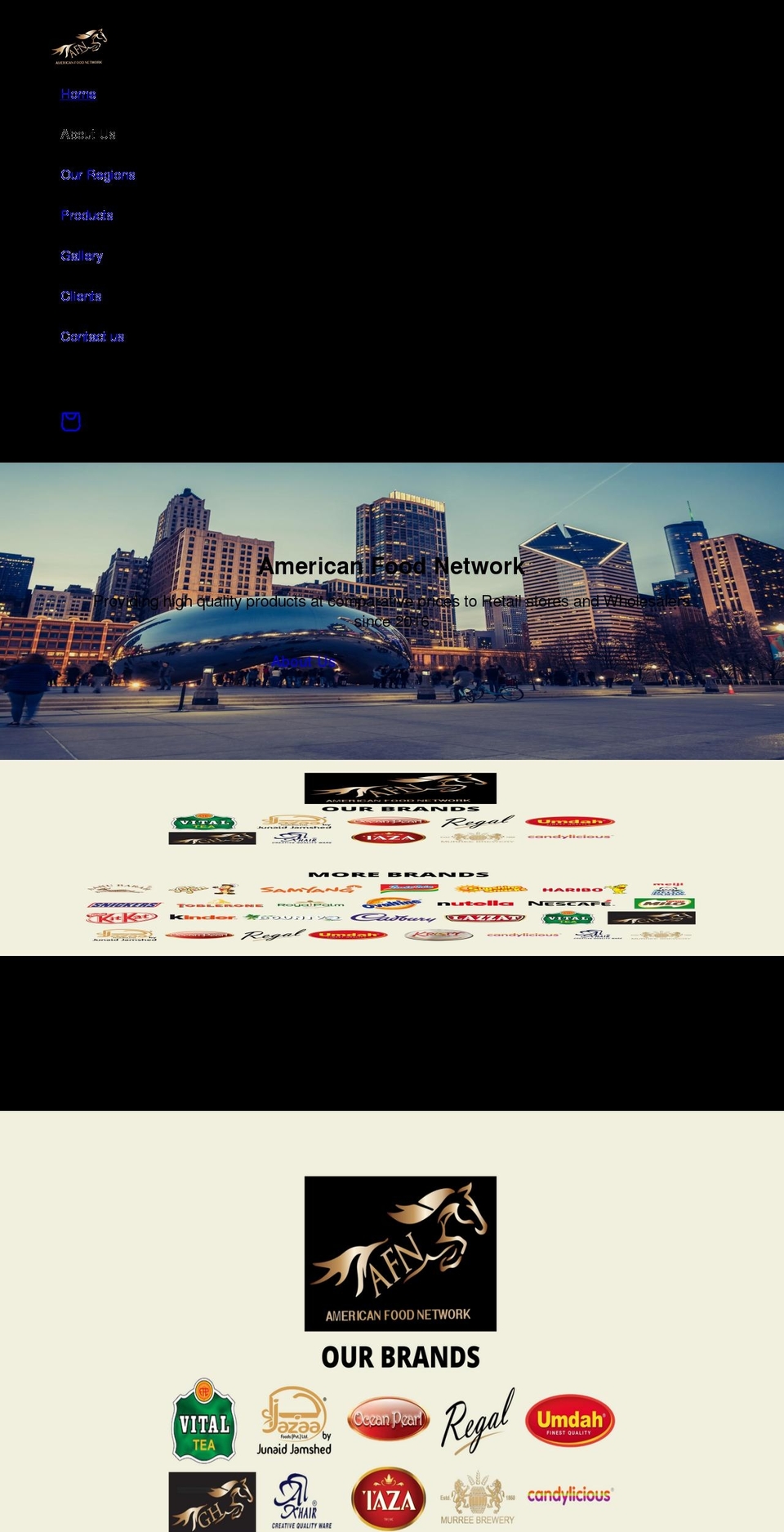 americanfoodnetwork.com shopify website screenshot