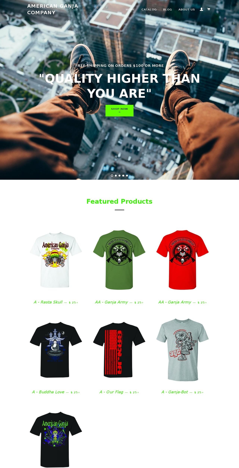 americanganjacompany.com shopify website screenshot