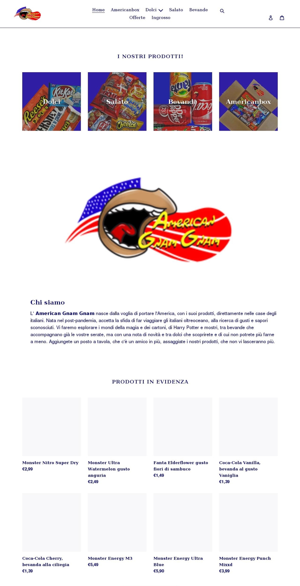 americangnamgnam.com shopify website screenshot