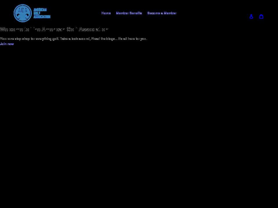 americangolfassociation.org shopify website screenshot