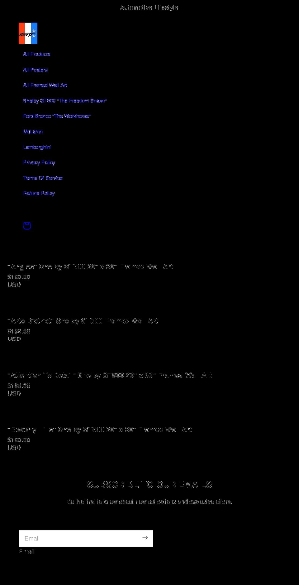 americangtstore.com shopify website screenshot