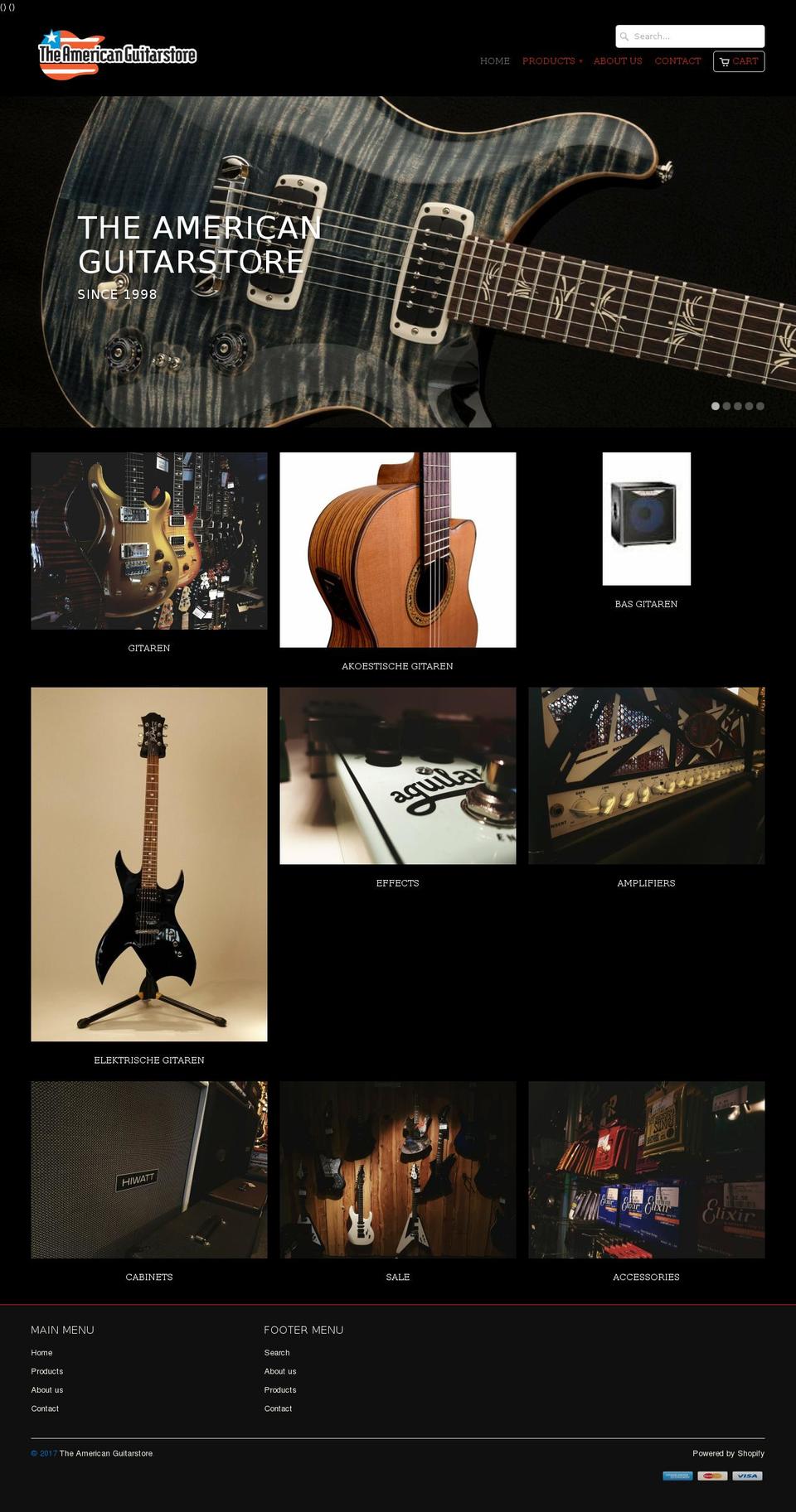 americanguitarstore.com shopify website screenshot