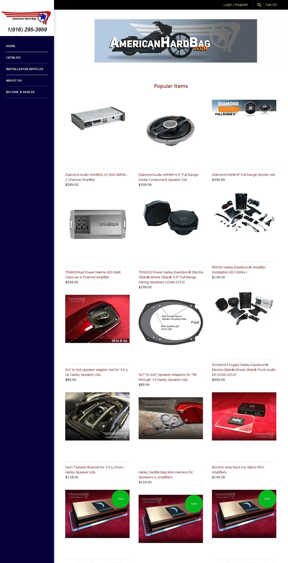 americanhardbag.com shopify website screenshot