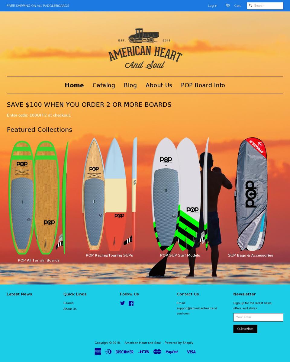 americanheartandsoul.com — Shopify storefront screenshot