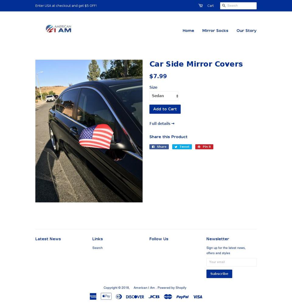 americaniam.net shopify website screenshot