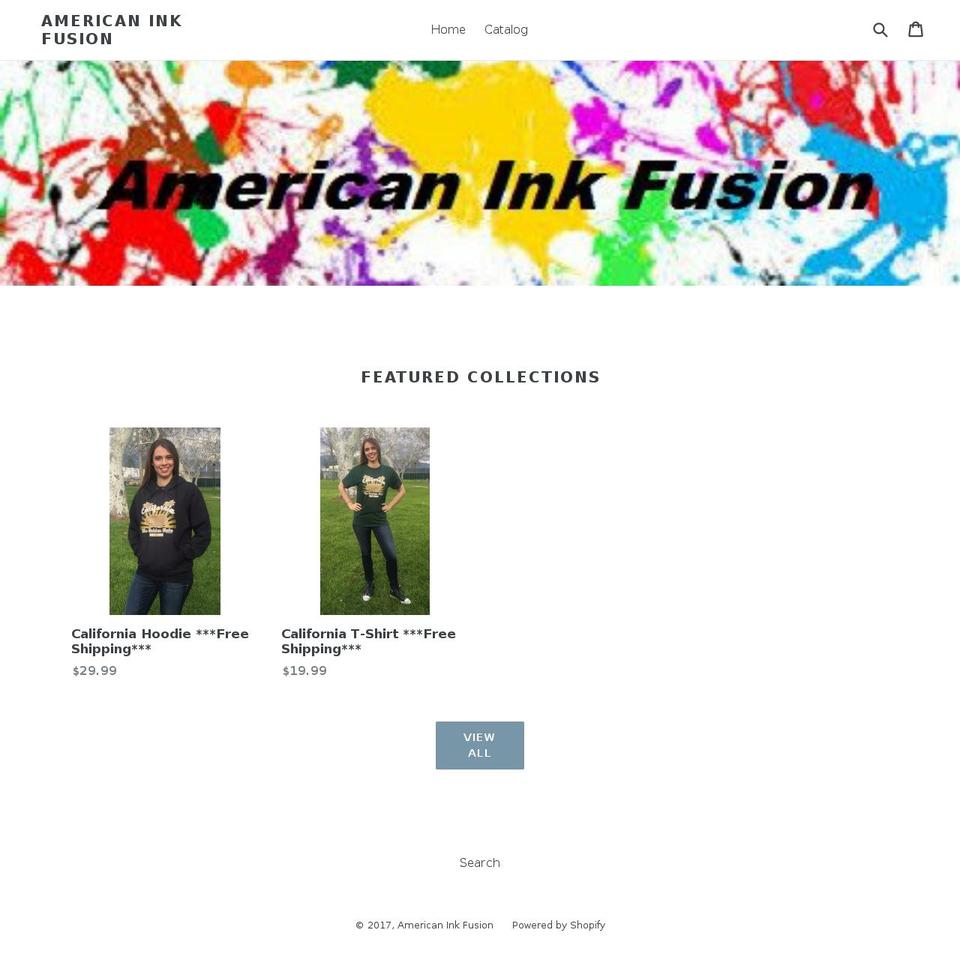 americaninkfusion.com shopify website screenshot