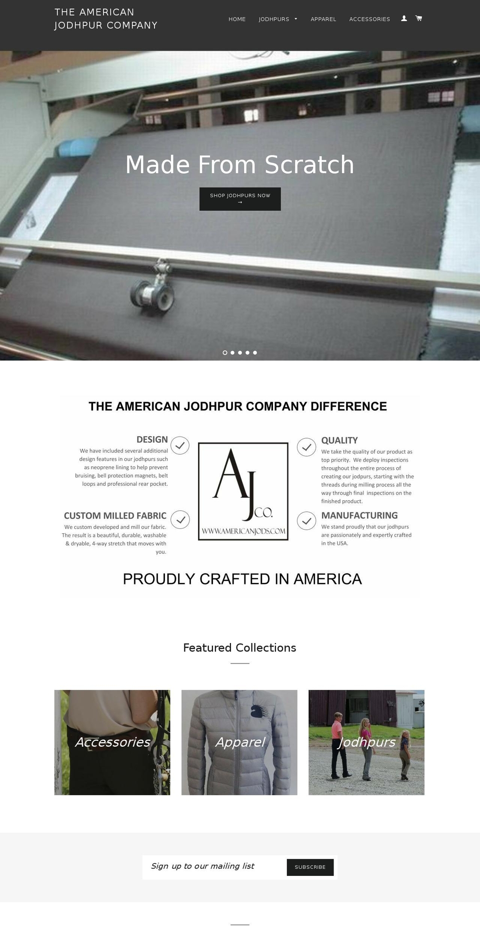 americanjods.com shopify website screenshot