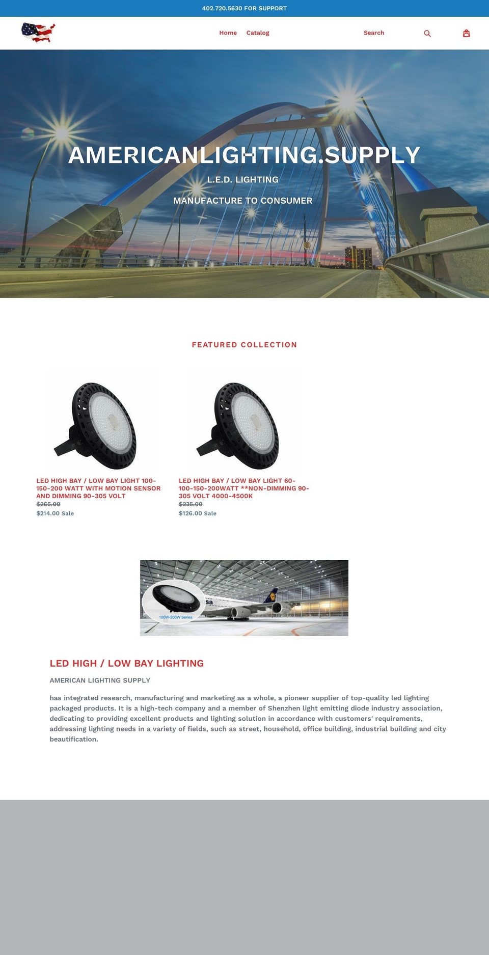 americanlighting.supply shopify website screenshot