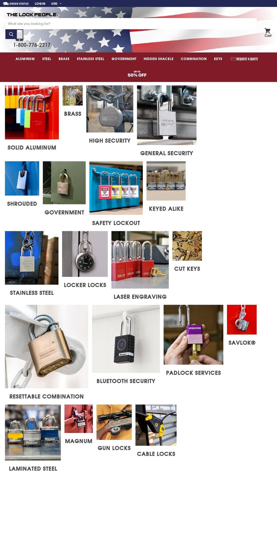 americanlocks.com shopify website screenshot