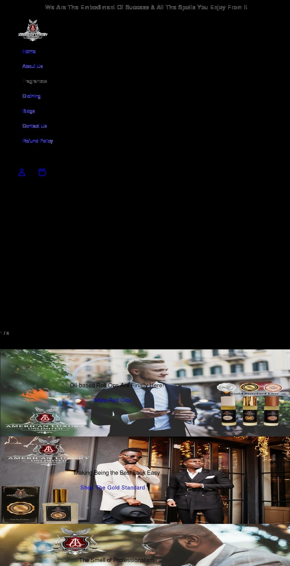 americanluxuryunlimited.com shopify website screenshot