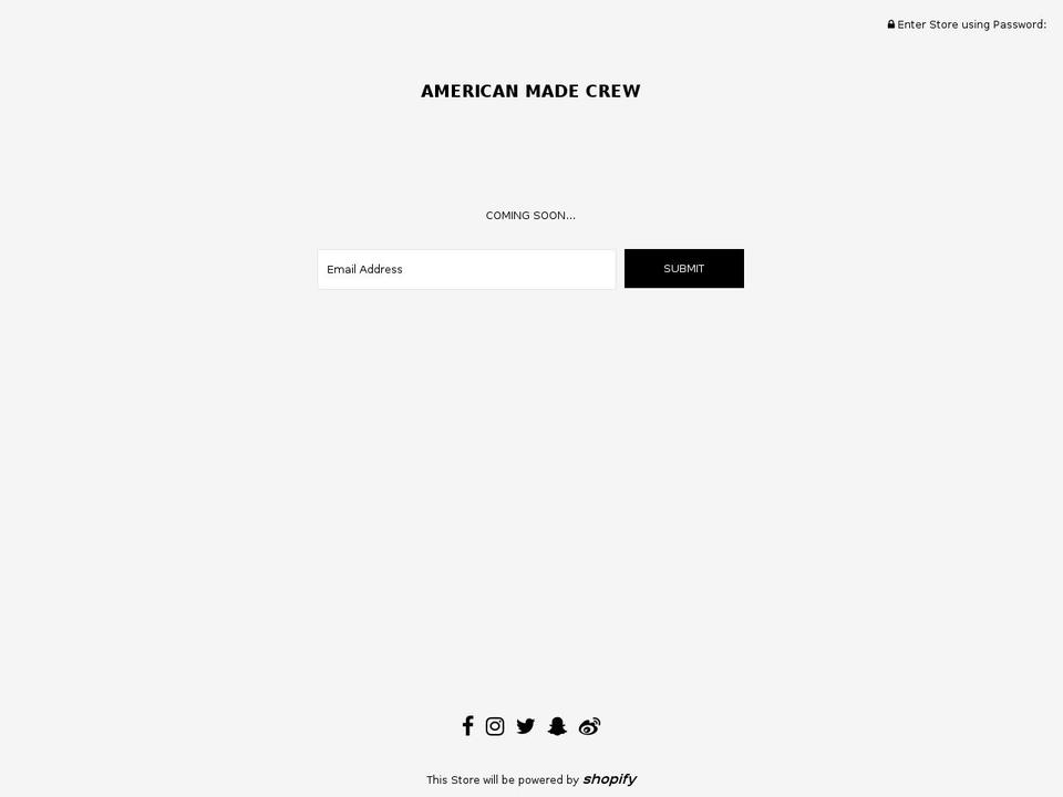 americanmadecrew.com — Shopify storefront screenshot
