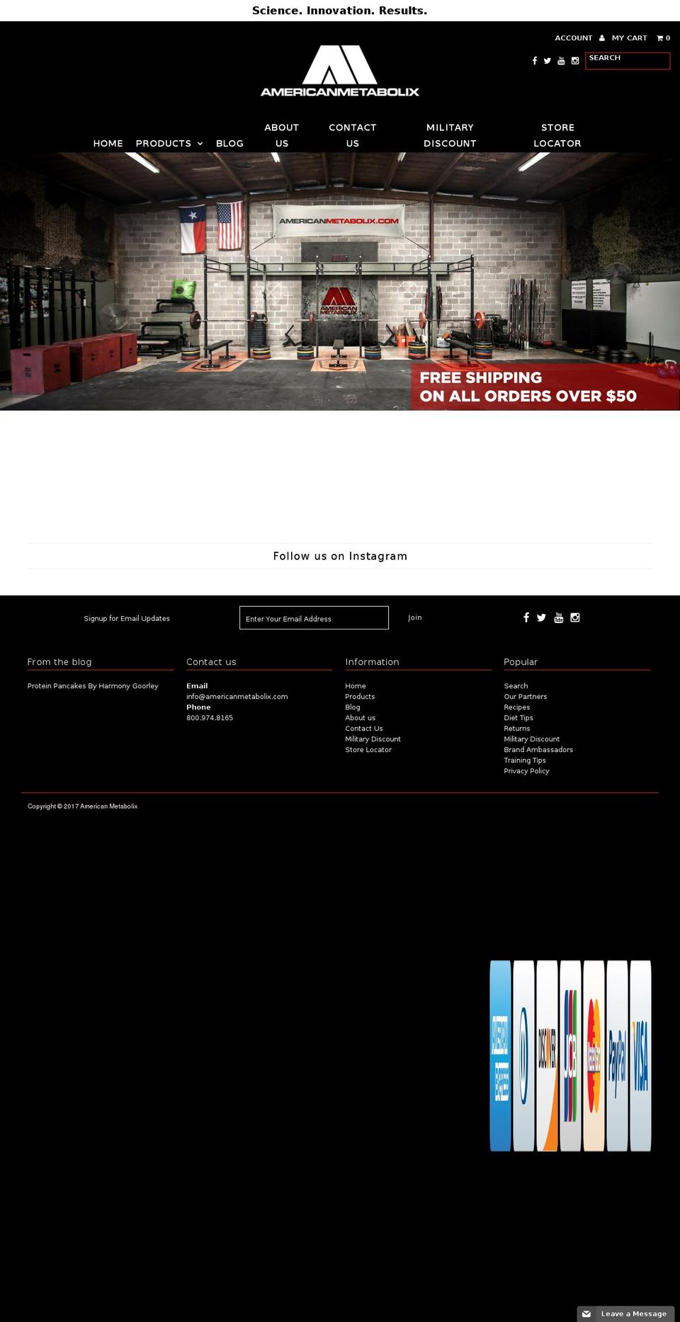 americanmetabolix.com shopify website screenshot