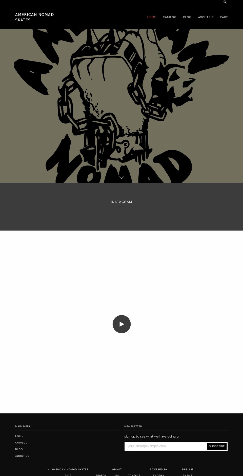 americannomadskates.com shopify website screenshot