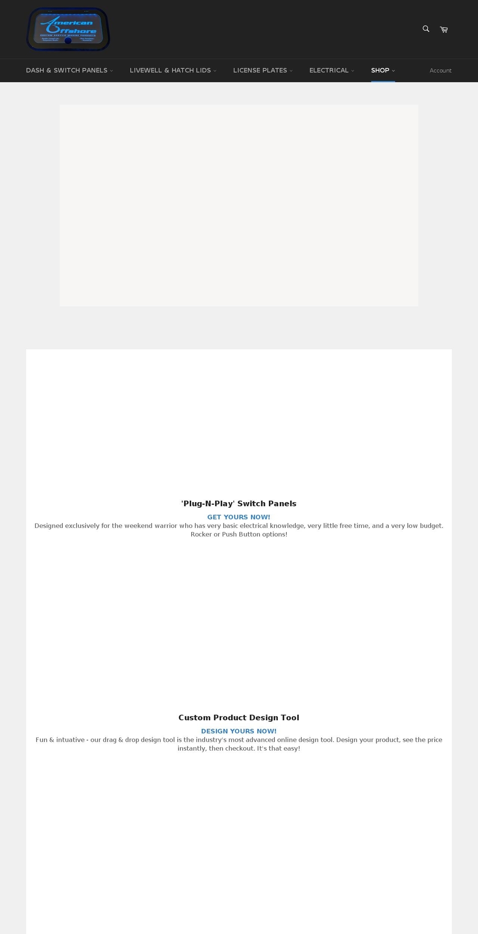 americanoffshorefishing.com shopify website screenshot