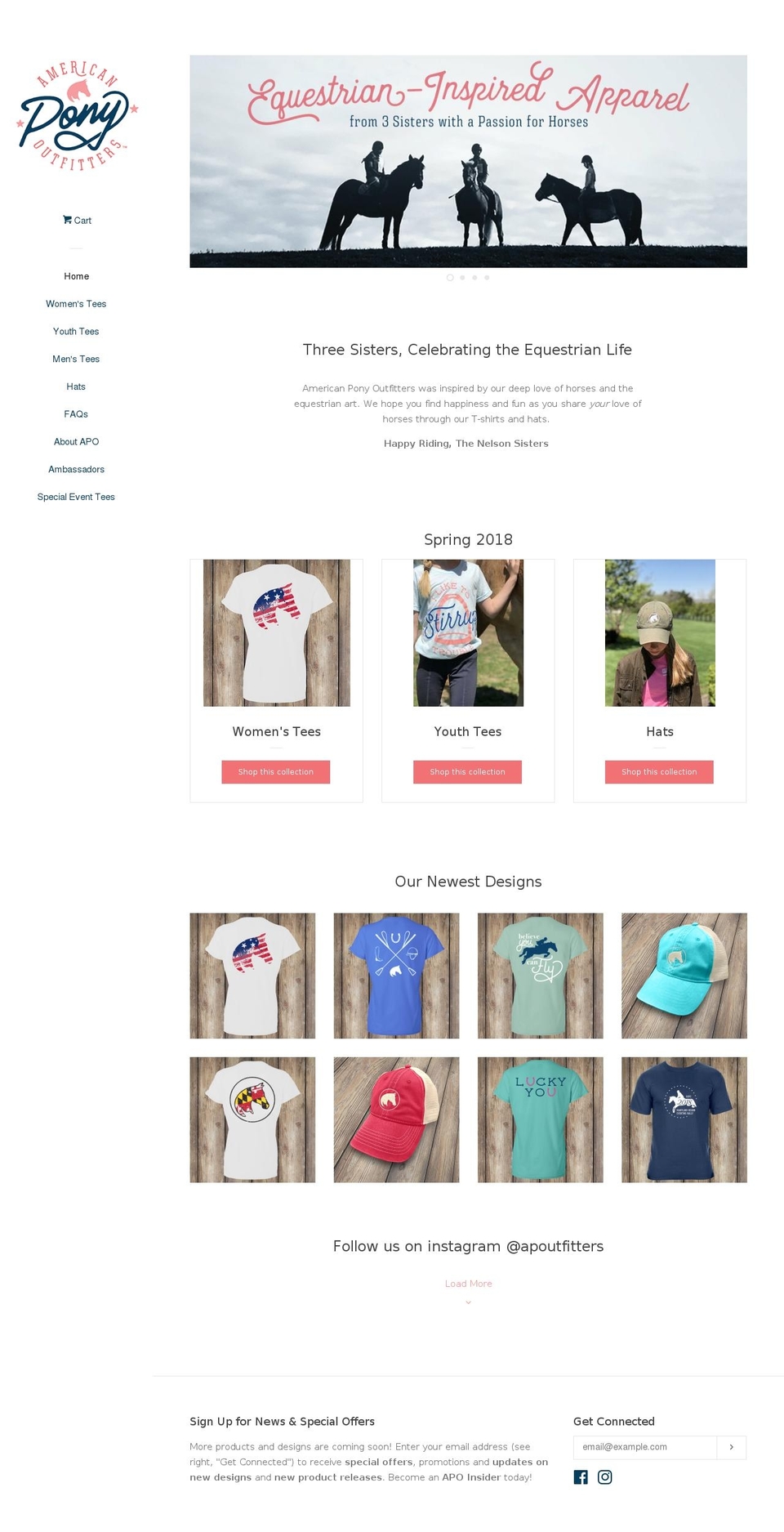 americanponyoutfitters.com shopify website screenshot
