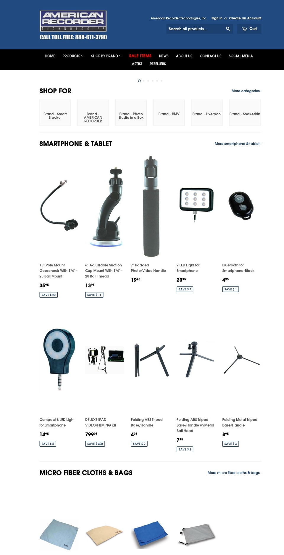 americanrecorder.com shopify website screenshot