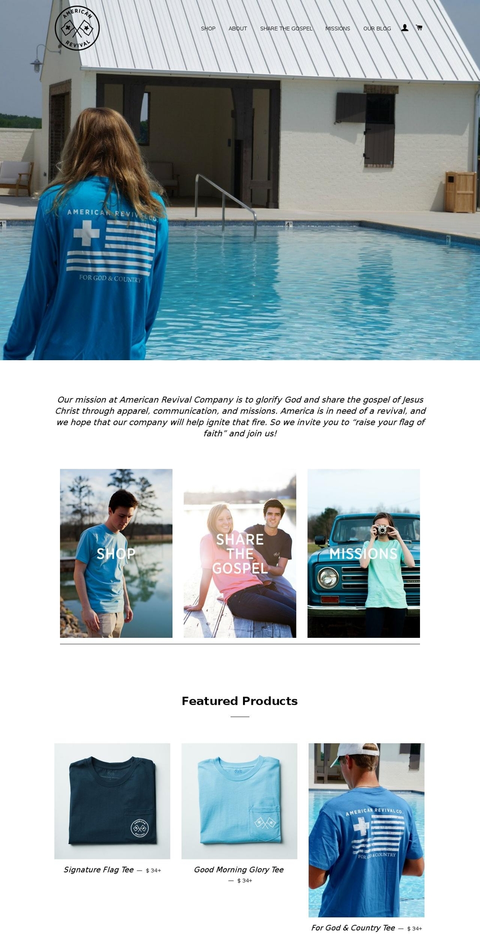 americanrevivalco.com — Shopify storefront screenshot