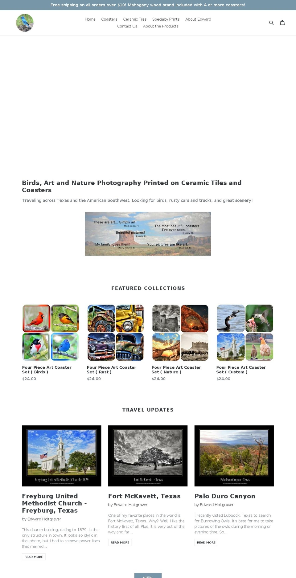 americanrustographer.com — Shopify storefront screenshot