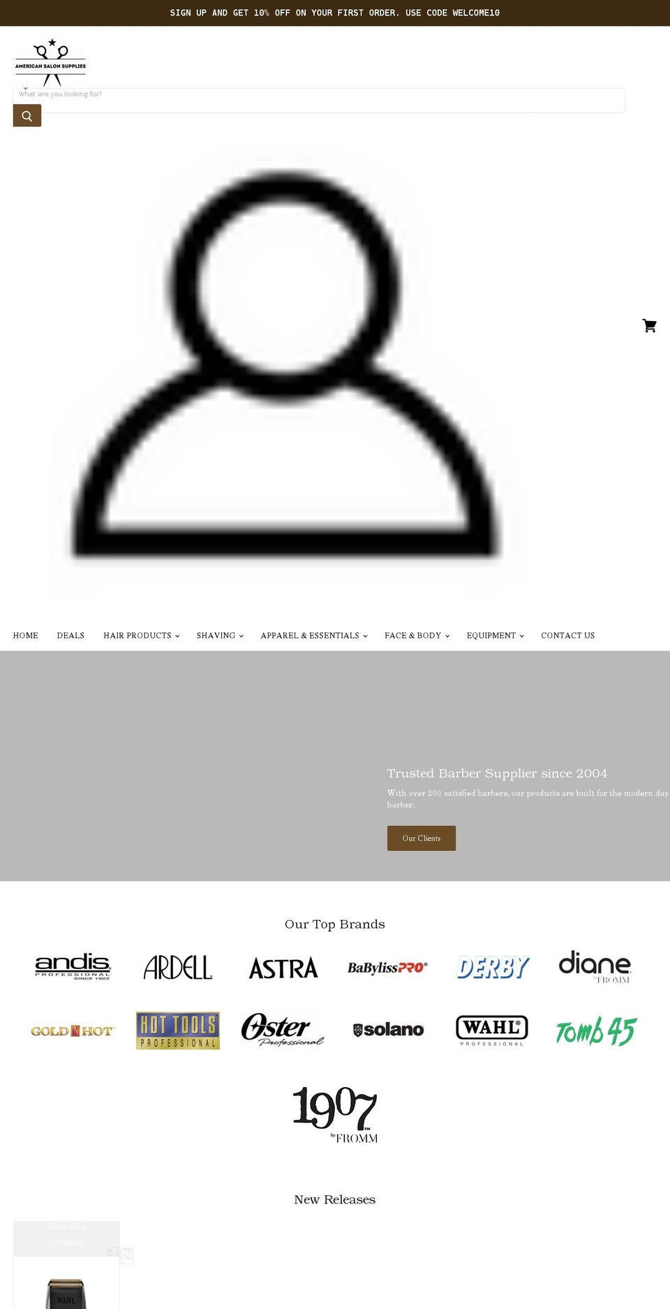 americansalonsupplies.com shopify website screenshot