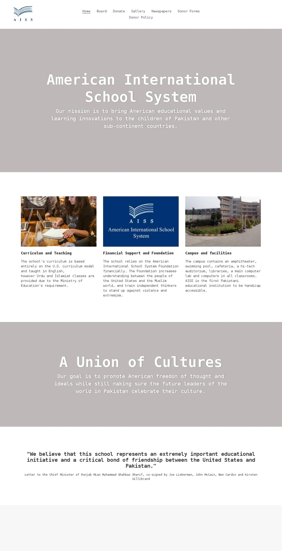 americanschoolfoundation.org shopify website screenshot