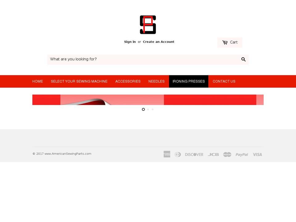 americansewingparts.com shopify website screenshot