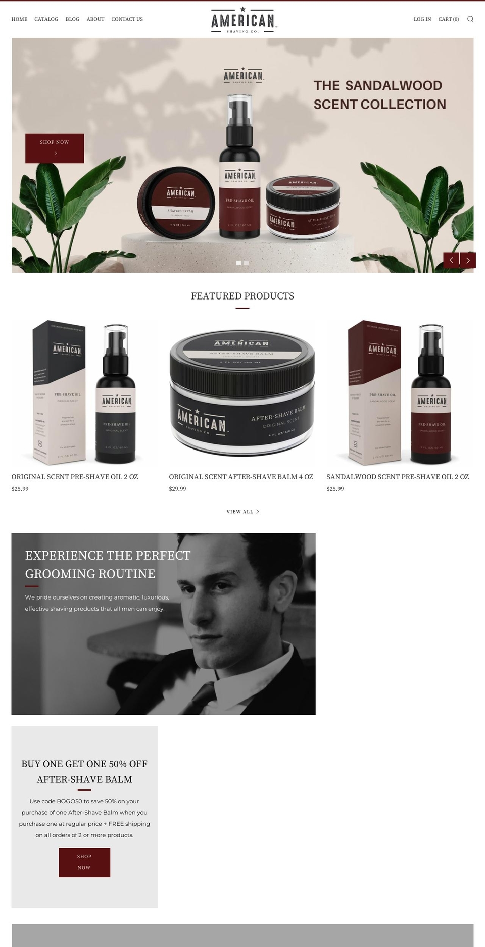 americanshaving.co shopify website screenshot