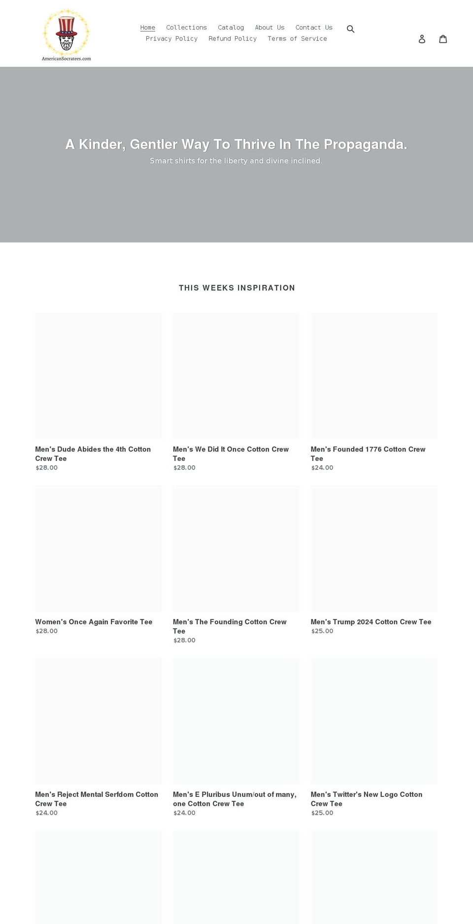 americansocratees.com shopify website screenshot