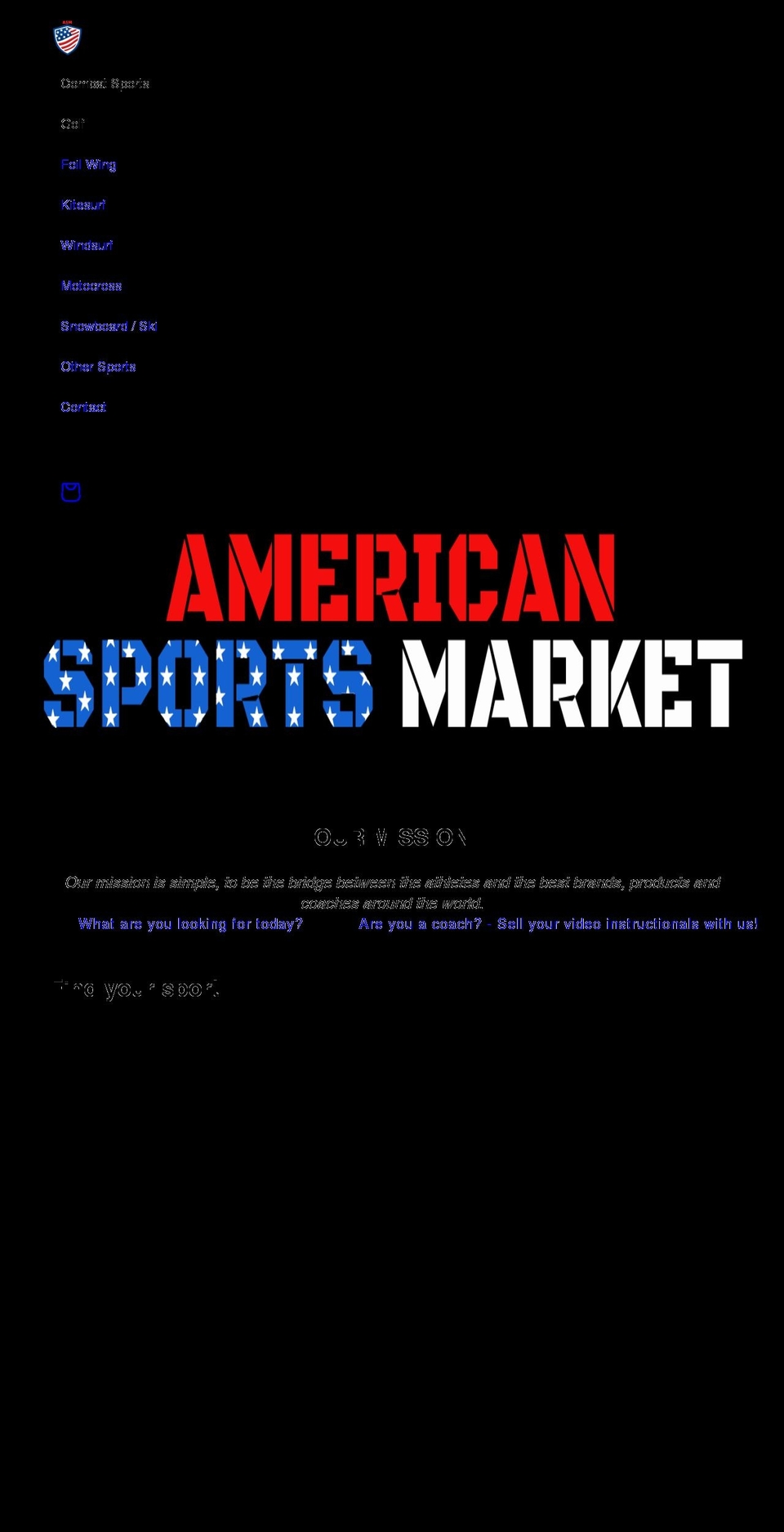 Sports Shopify theme site example americansportsmarket.com