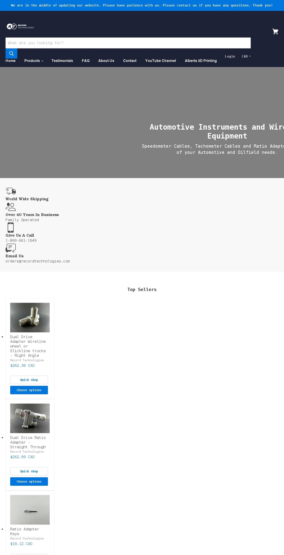 americantaximeter.com — Shopify storefront screenshot