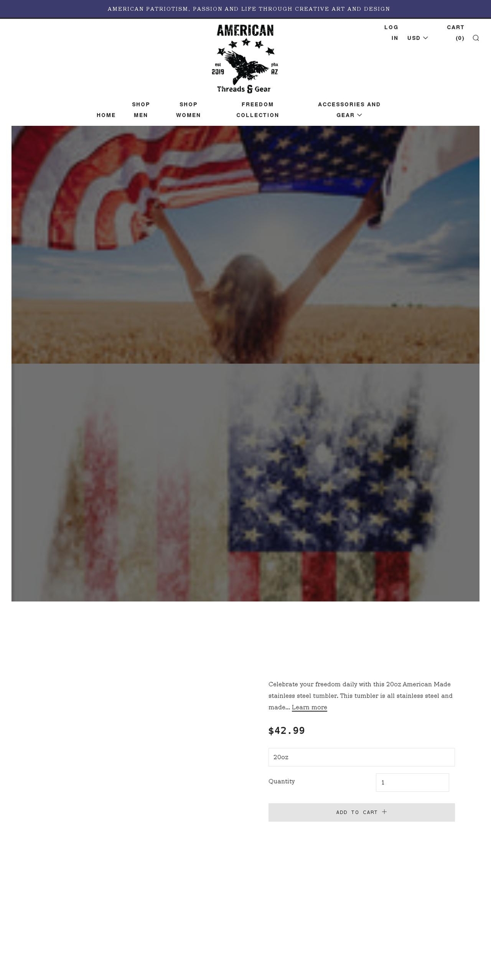 americanthreadsandgear.com shopify website screenshot
