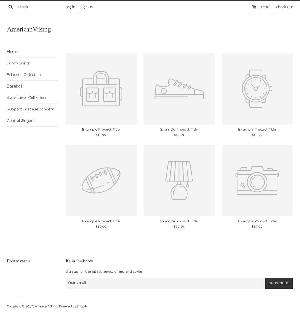 americanvikingshop.com shopify website screenshot