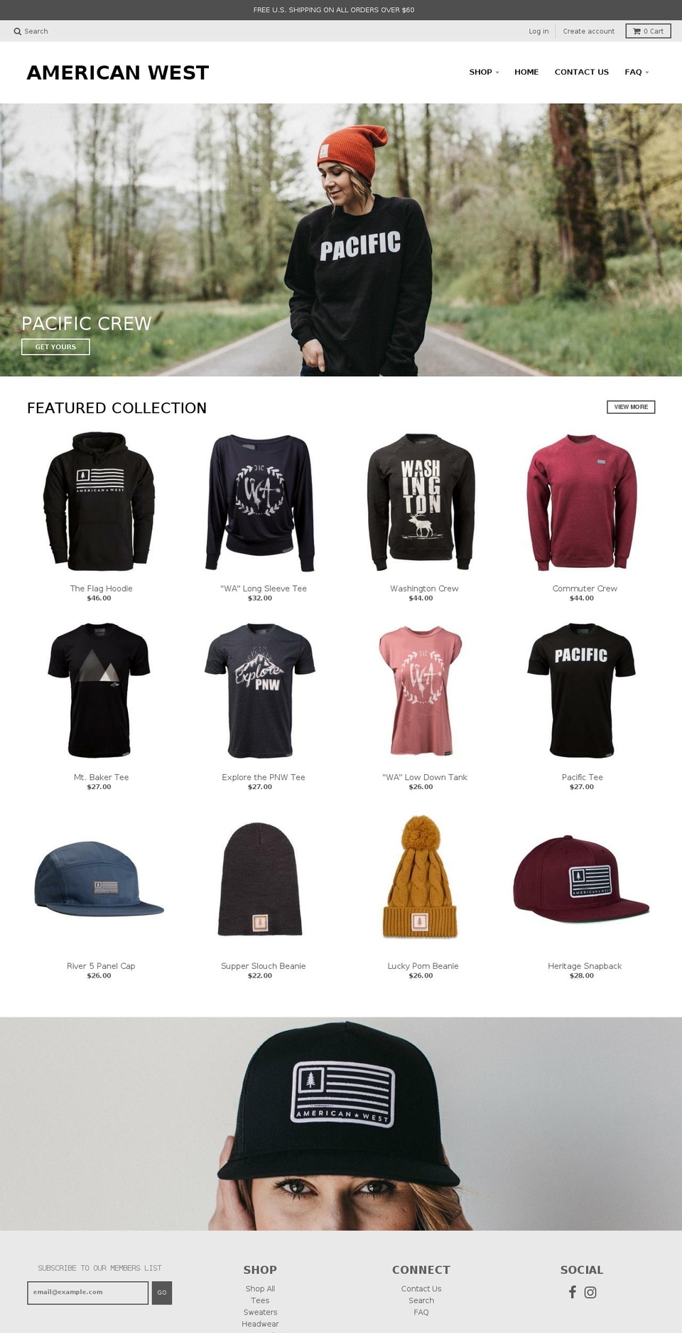 americanwestapparel.com — Shopify storefront screenshot
