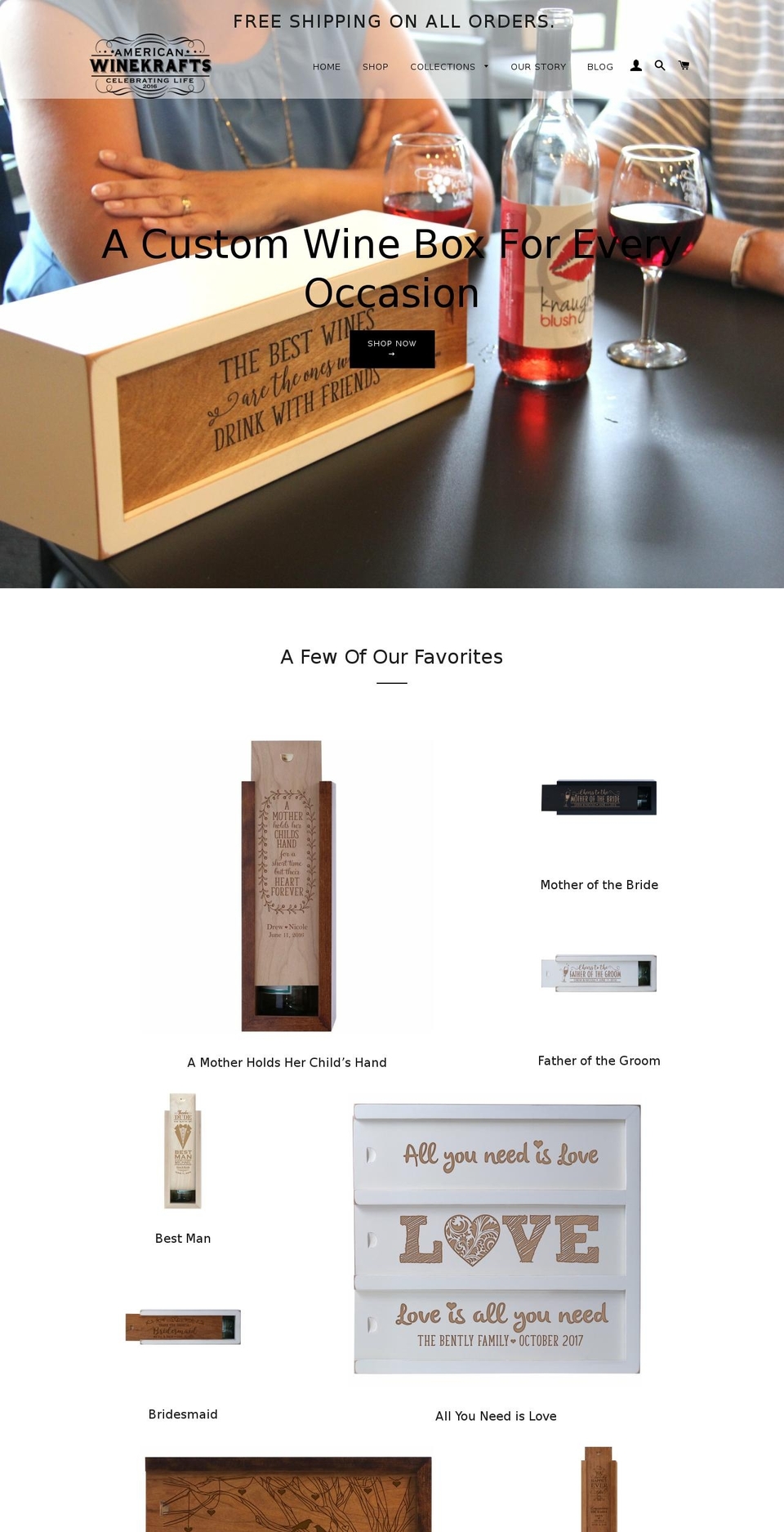 americanwinekraft.com — Shopify storefront screenshot