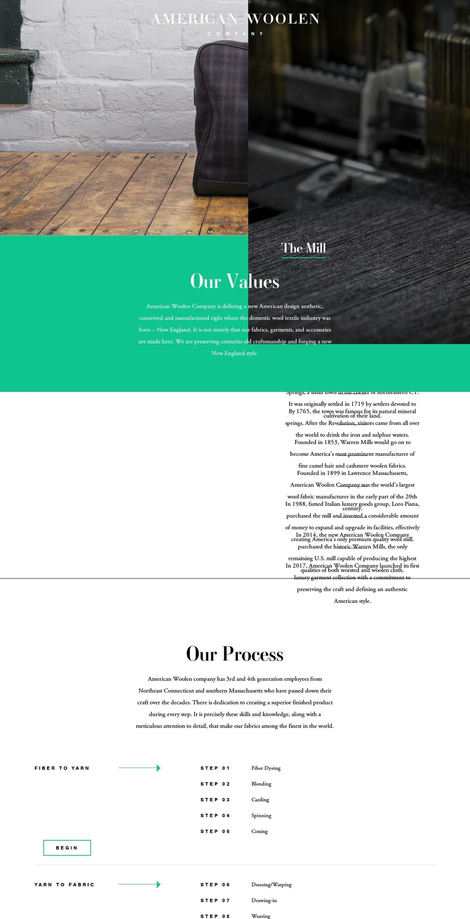 american-woolen Shopify theme site example americanwoolen.com