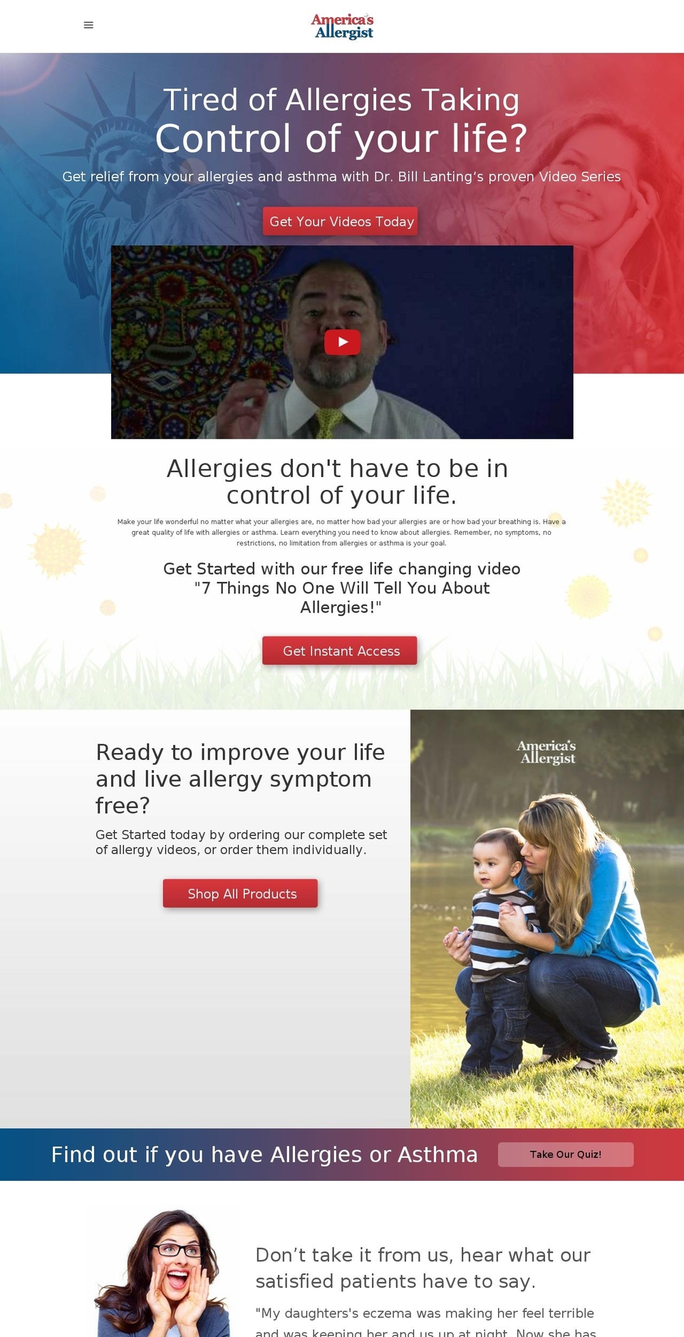 americasallergist.com shopify website screenshot