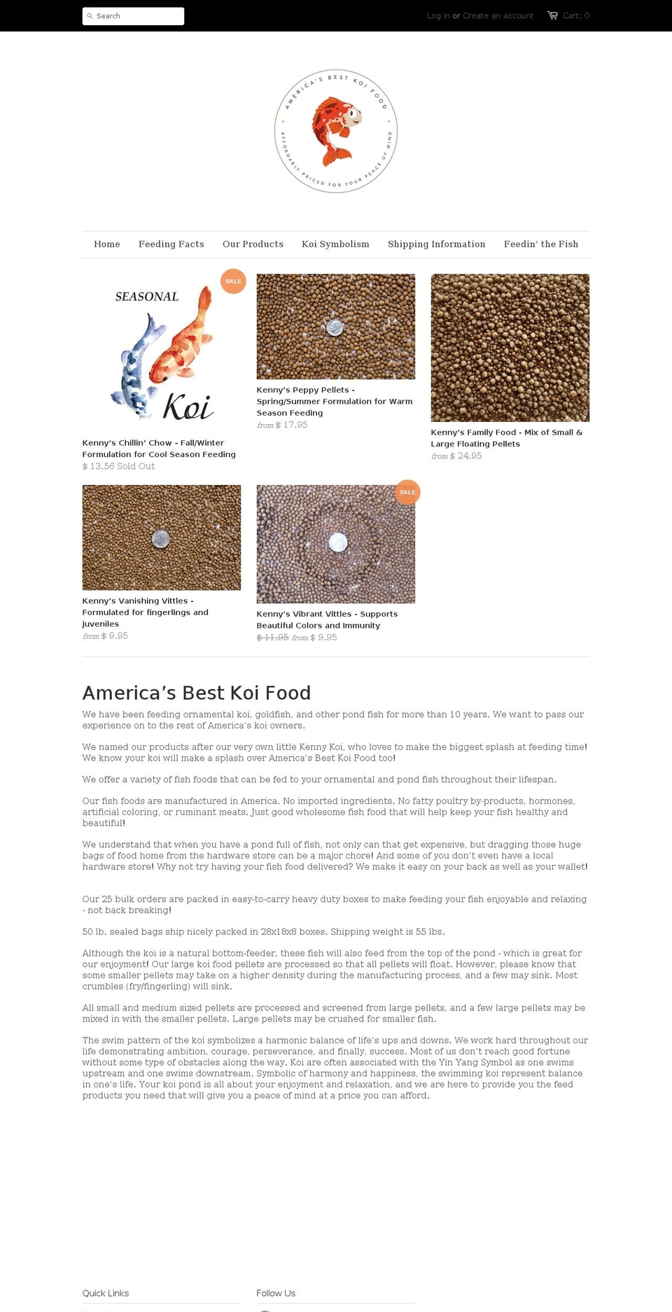 americasbestkoifood.com shopify website screenshot