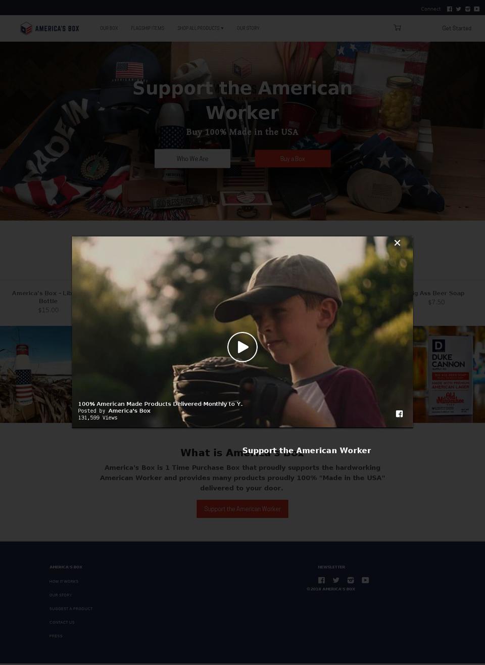 americasbox.com — Shopify storefront screenshot