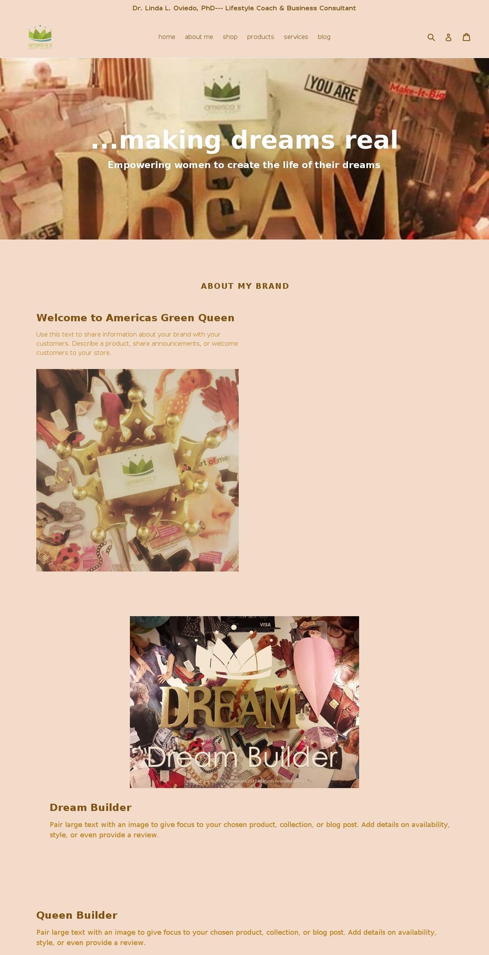 americasgreenqueen.com shopify website screenshot
