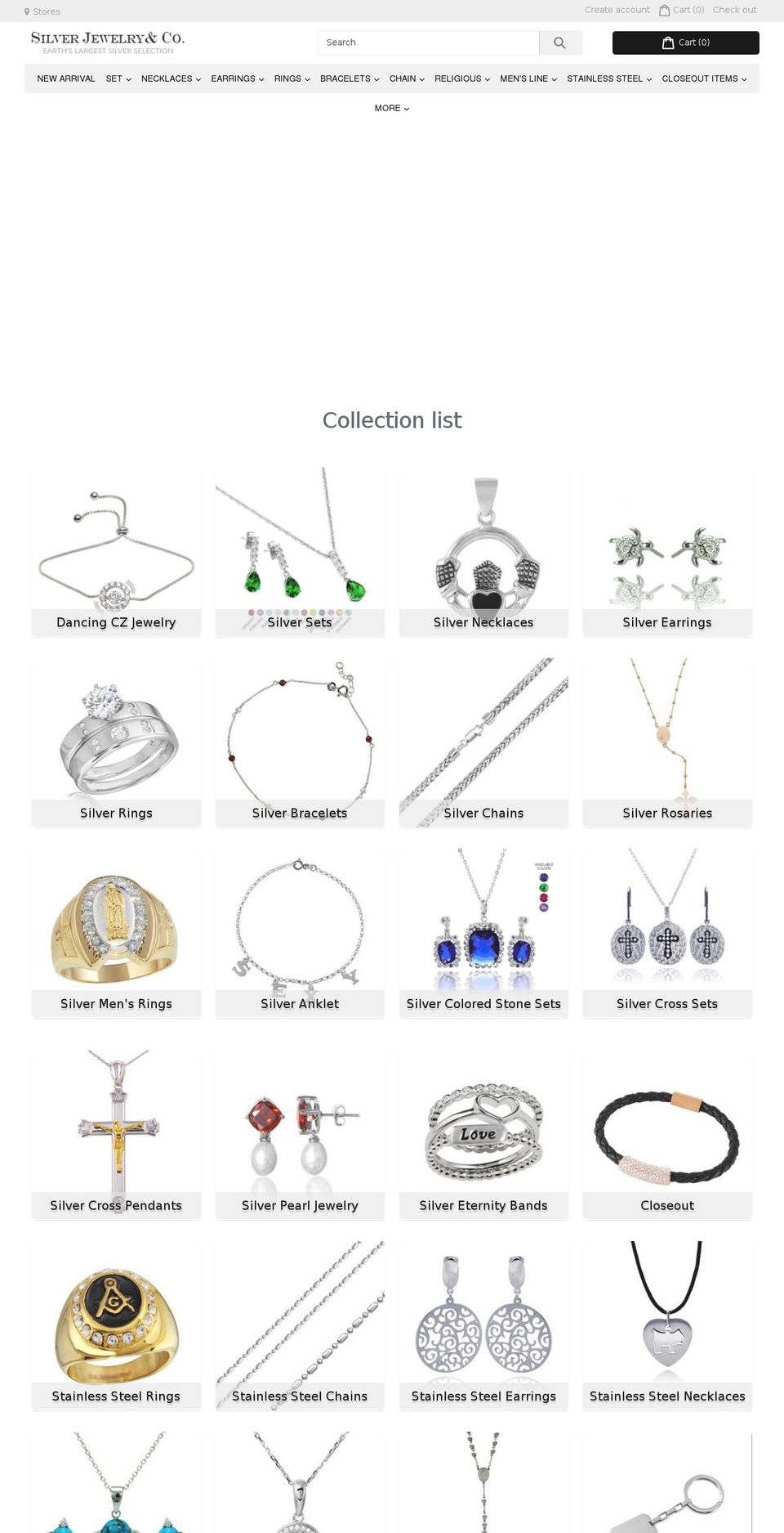 silverjewelry Shopify theme site example americasjewelry.com