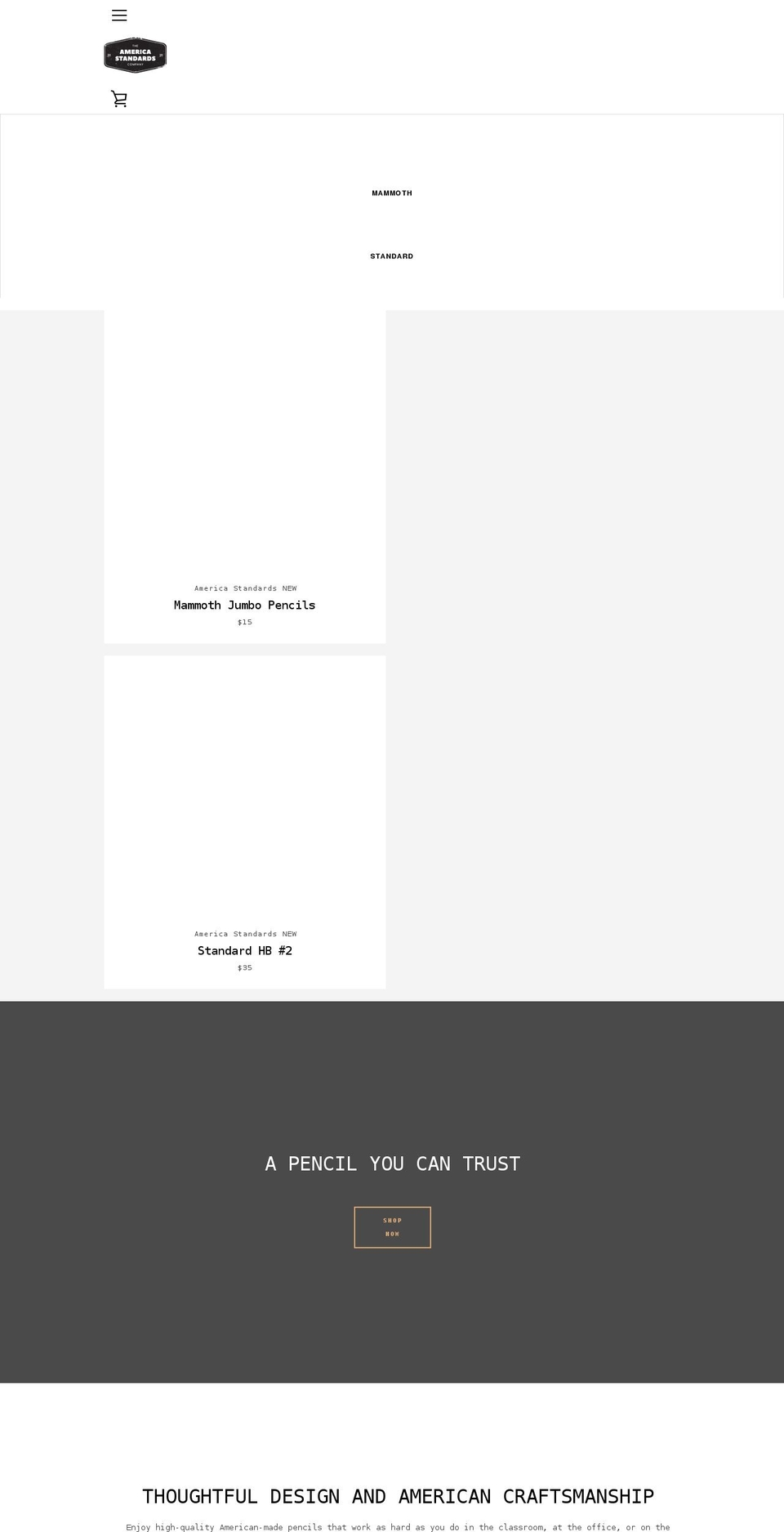 americastandards.com shopify website screenshot