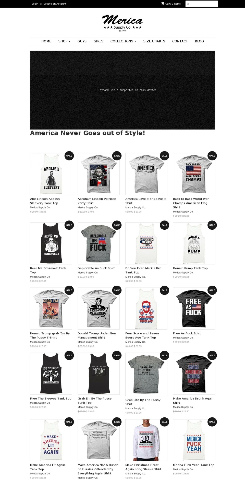 americasupplyco.com shopify website screenshot