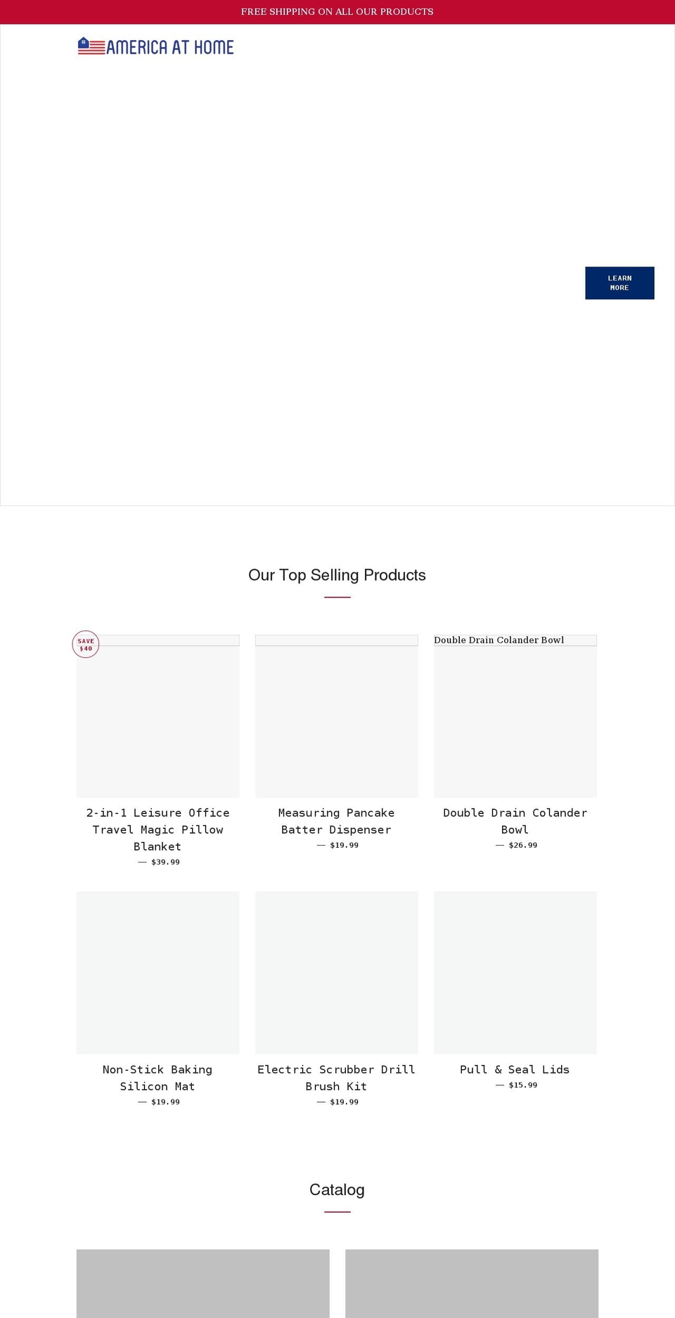 americathome.com shopify website screenshot