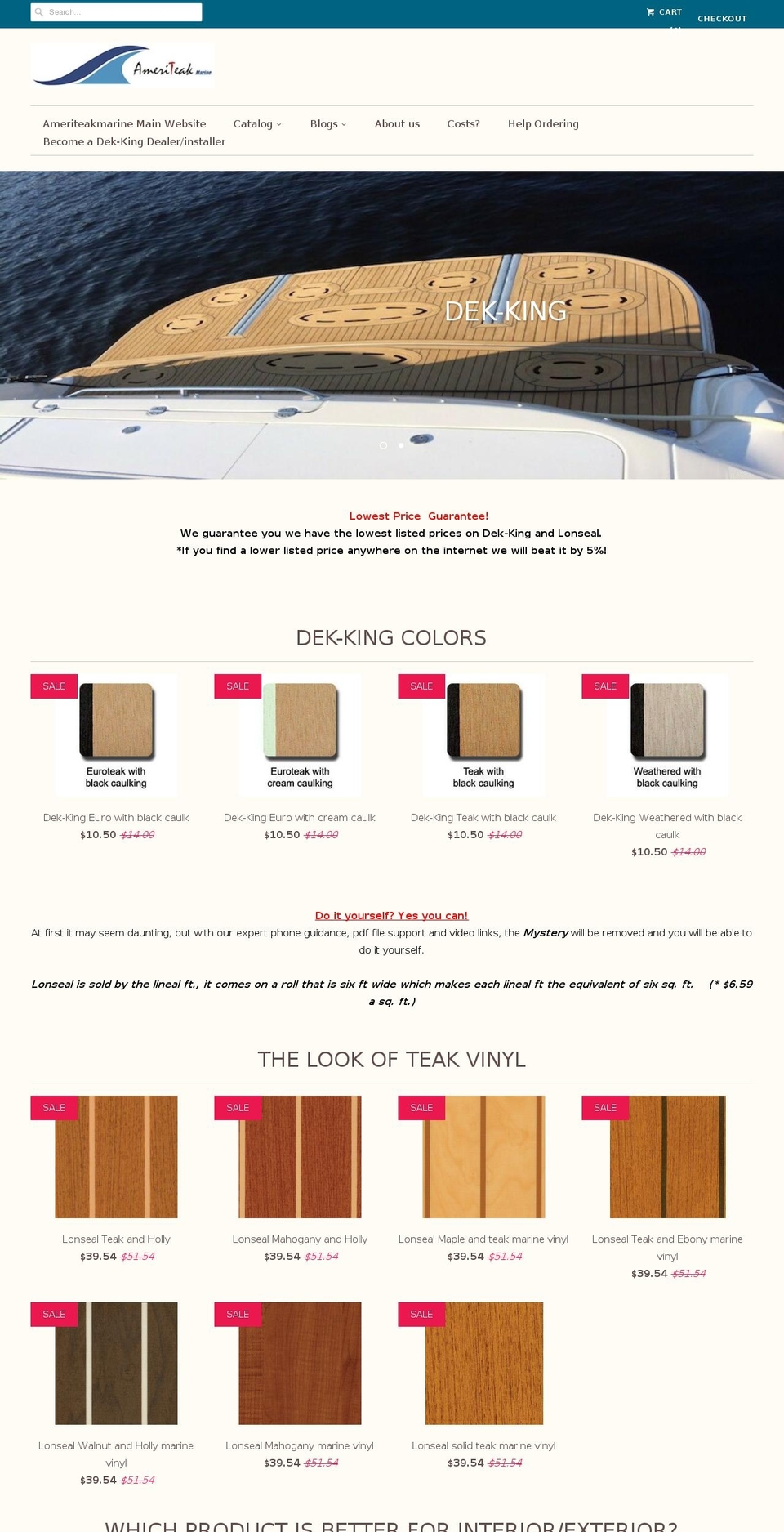 ameriteakstore.com shopify website screenshot