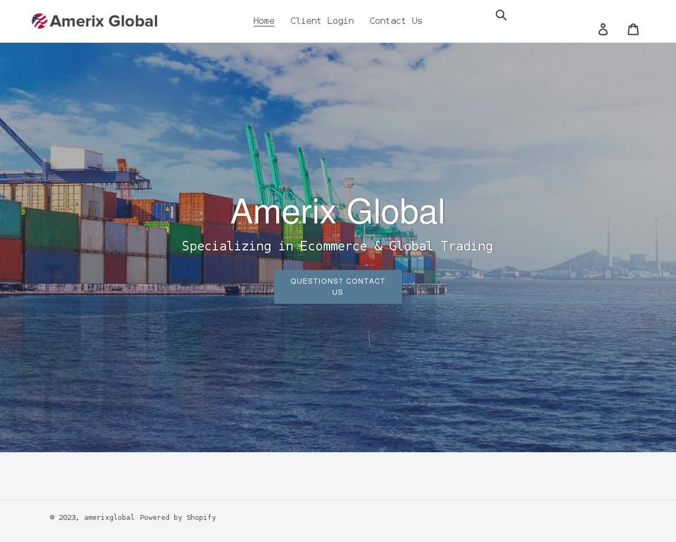 amerixglobal.com shopify website screenshot