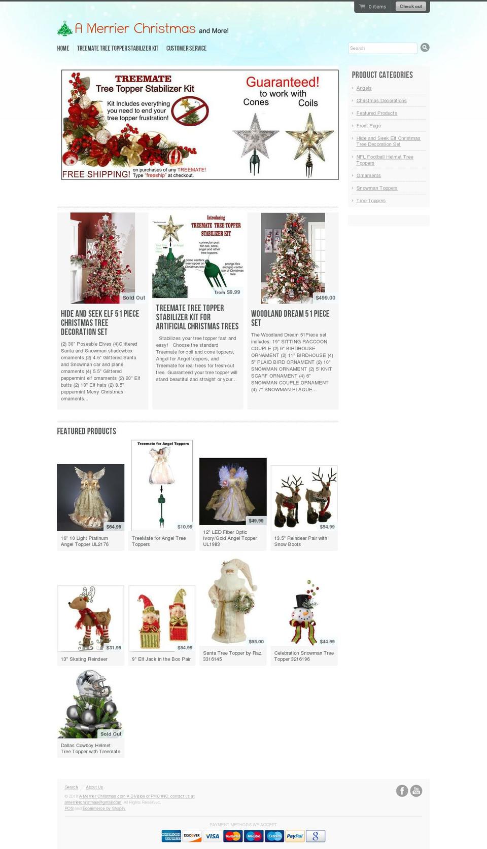 amerrierchristmas.com shopify website screenshot
