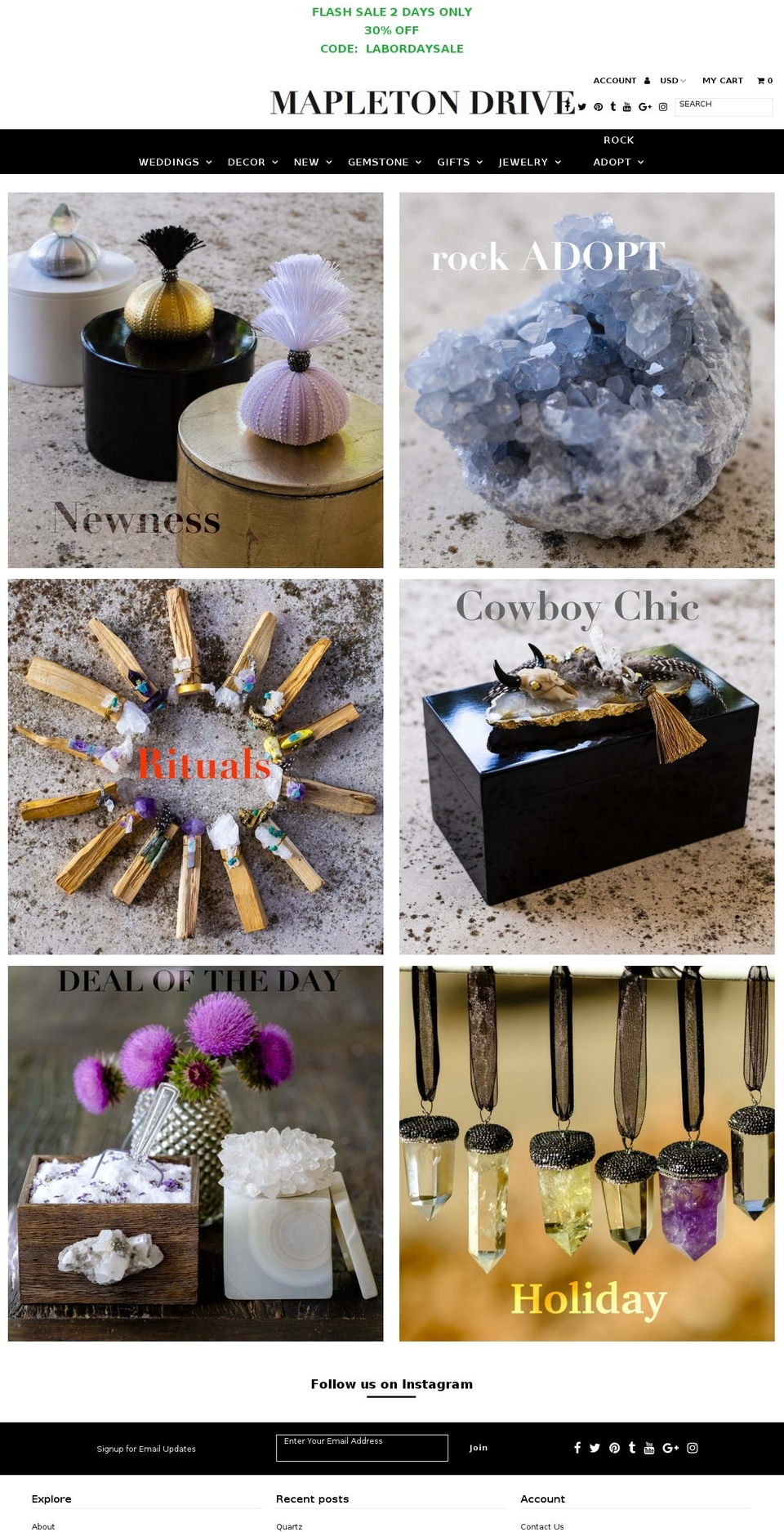 amethystcrystalcollection.com — Shopify storefront screenshot