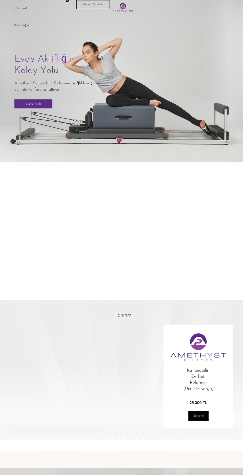 amethystpilates.com shopify website screenshot