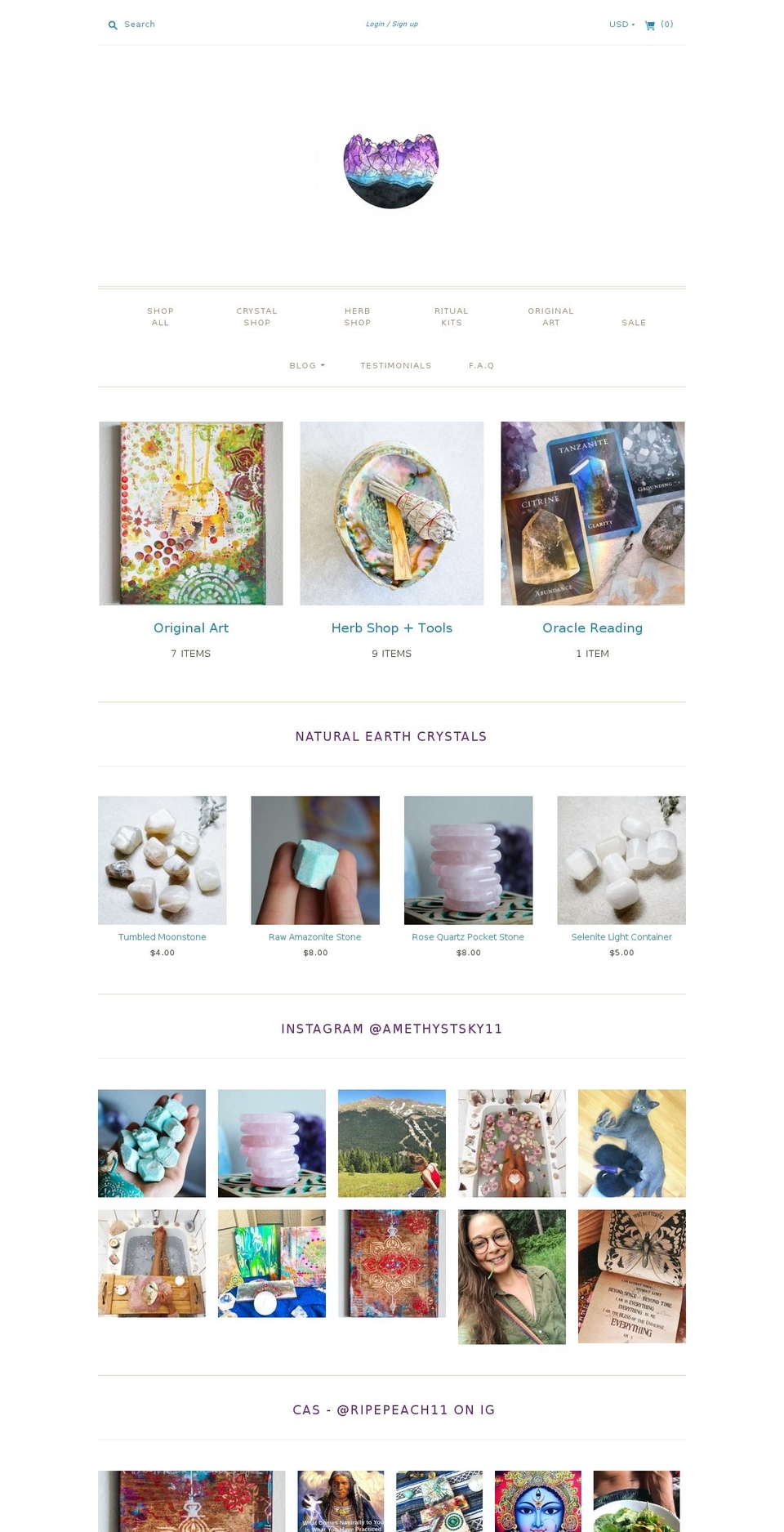 amethystsky11.com shopify website screenshot
